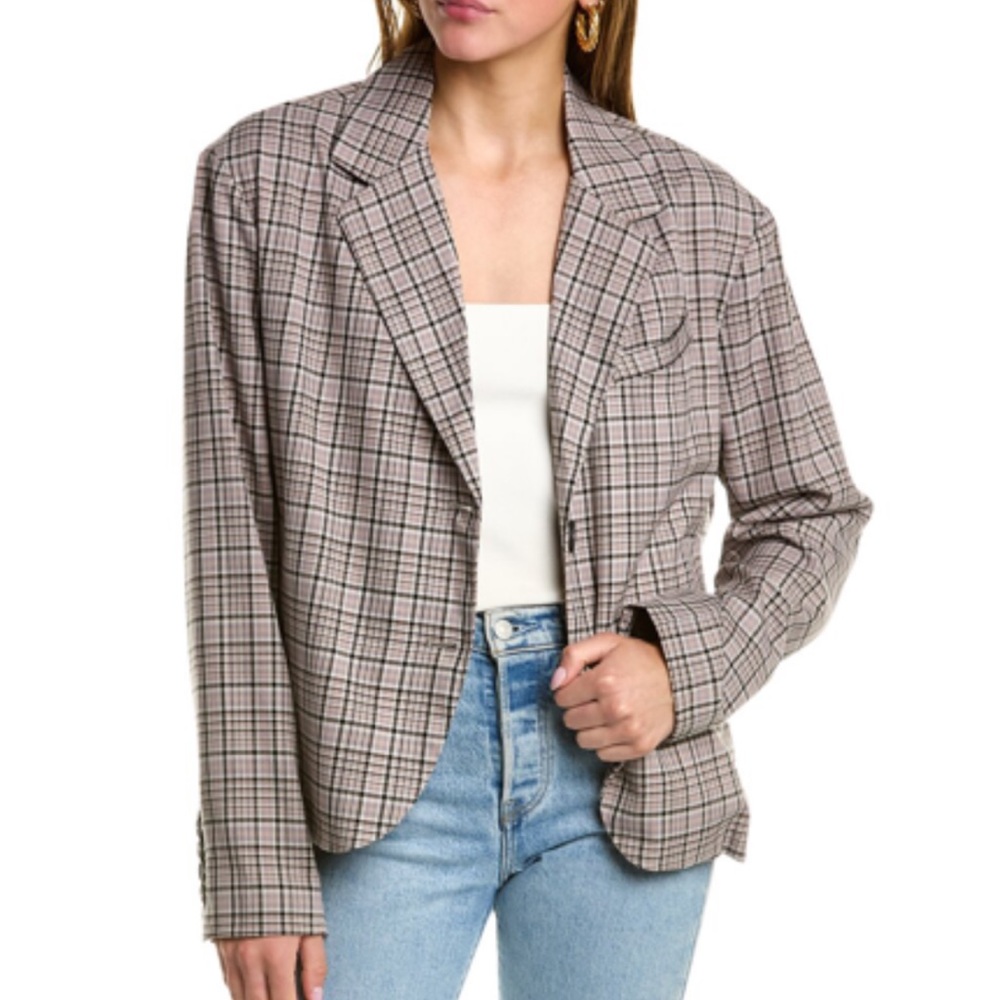 Free People Cali Plaid Blazer